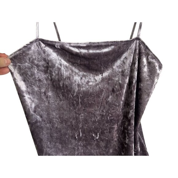 Forever 21 Bodysuit Women L Purple Tank High Cut Velvet Retro Y2K Boho Western - Picture 3 of 10